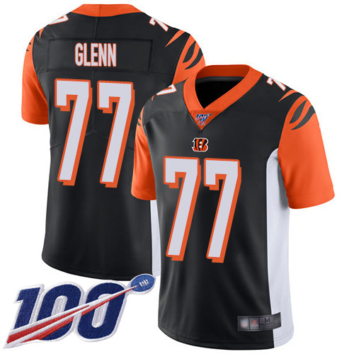 Cincinnati Bengals Limited Black Men Cordy Glenn Home Jersey NFL Footballl 77 100th Season Vapor Untouchable